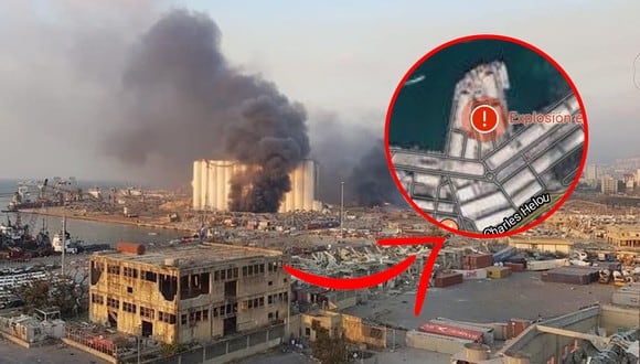 Conoce el verdadero lugar de la explosión en Beirut, Libano, usando Google Maps. (Foto: EFE / EPA / WAEL HAMZEH).