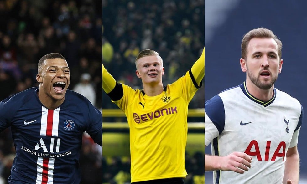 Mbappé, Haaland y Kane encabezan la lista de los diez futbolistas más caros del mundo. (Fotos: Agencias)