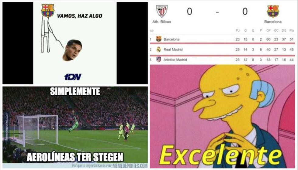 Barcelona vs. Athletic Bilbao: los mejores memes del empate de azulgranas en LaLiga. (Foto: Facebook)