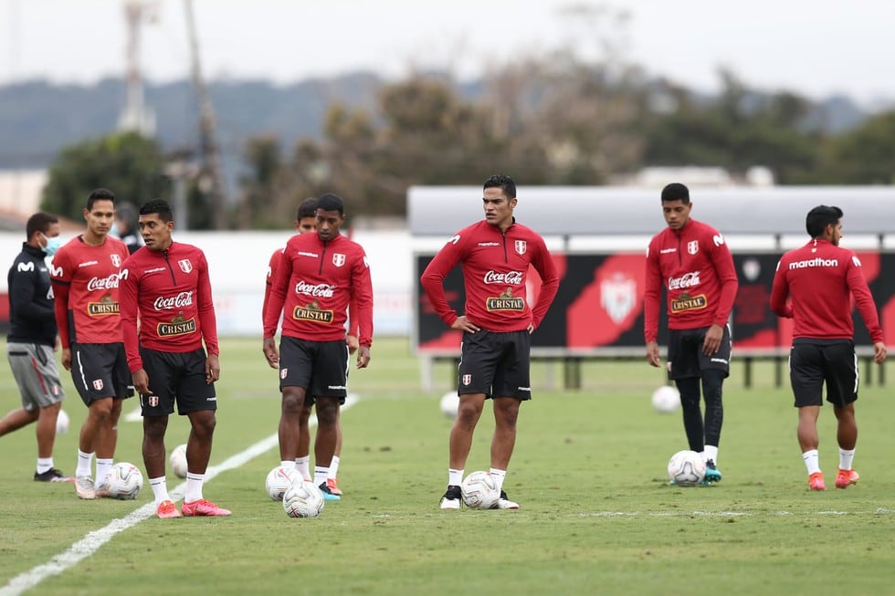 Entrenamiento de la selección peruana en el Centro del Club Atlético Goianiense. COPA AMERICA 2021. (Foto: Jesús Saucedo / @photo.gec)