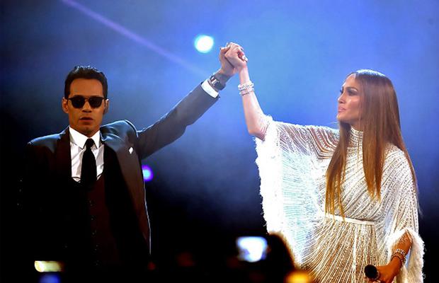 Marc Anthony y Jennifer Lopez en los Latin Grammy. (Foto: Getty Images)