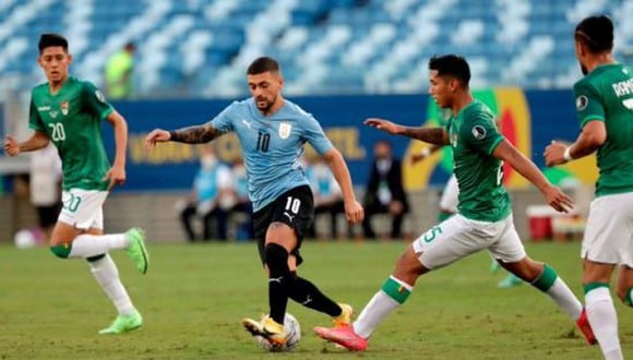 Bolivia derrotó 3-0 a Uruguay en la fecha 14 de las Eliminatorias Qatar 2022. (Foto: AFP)