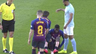 Dembélé se 'rompió' y tiene mala pinta: la lesión ante Celta que lo descarta ante Liverpool en Anfield