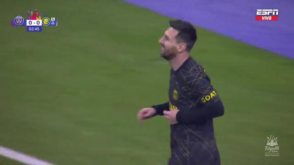 Lionel Messi marca el 1-0 a favor de PSG. (VIDEO: ESPN)