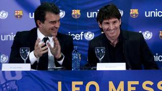 Laporta marca territorio y acusa al PSG de querer “desestabilizar al Barça” con Messi