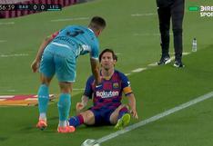 ¡Como en la NFL! Lionel Messi recibió un tremendo tackle por parte de Unai Bustinza durante el Barcelona vs. Leganés