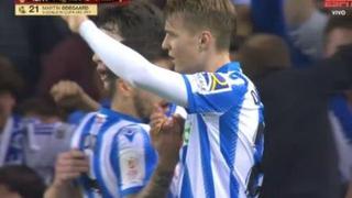 Diagonal ‘a lo Messi’: el 'latigazo’ de Odegaard para el 2-1 de la Real Sociedad vs Mirandés por Copa del Rey [VIDEO]