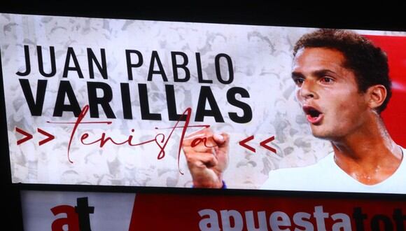 Juan Pablo Varillas recibió homenaje en el Estadio Monumental por su buen momento en el Roland Garros. (Foto: Leonardo Fernández / GEC)