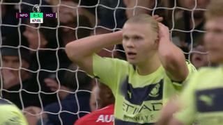 Al ‘Cyborg’ se le zafó un cable: Haaland perdió doble chance de gol y condenó al Manchester City