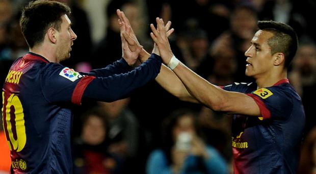 Alexis Sánchez y Lionel Messi coincidieron en Barcelona.