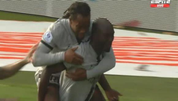 Danilo anotó el segundo del PSG vs. Lorient tras pase de Neymar. (Foto: Captura de ESPN)