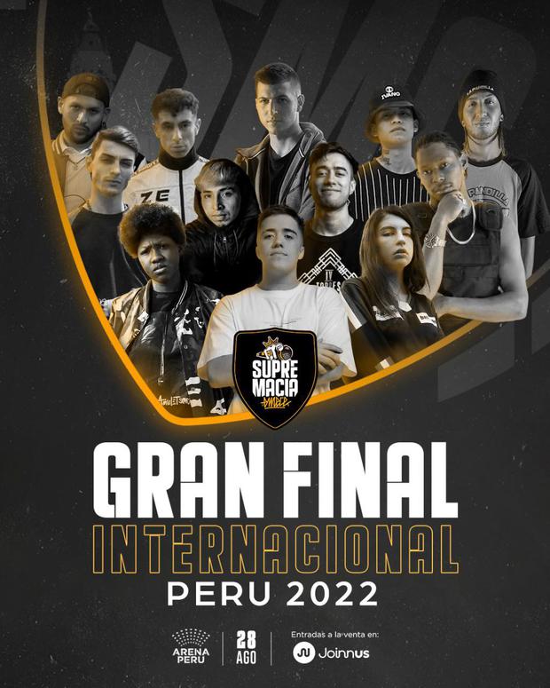 Supremacía Final Internacional 2022: los 32 freestylers confirmados y todo sobre el evento en Lima. (Foto: Supremacía)