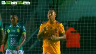 ¡Tigres empata el partido! Eduardo Vargas falla penal pero no desaprovecha el rebote para el 1-1 ante León