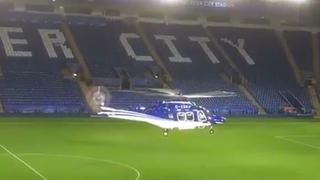 Tremendo festejo: presidente del Leicester salió del estadio ante Sevilla en su helicóptero [VIDEO]