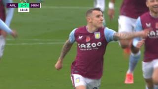 ¡Golazo de otro partido! Lucas Digne puso el 2-0 del Aston Villa vs. Manchester United [VIDEO]