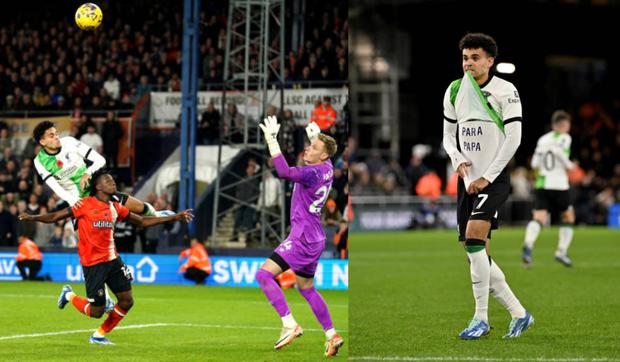 El gol de Luis Díaz en el empate de Liverpool por la Premier League. (Foto: Composición / Getty Images)