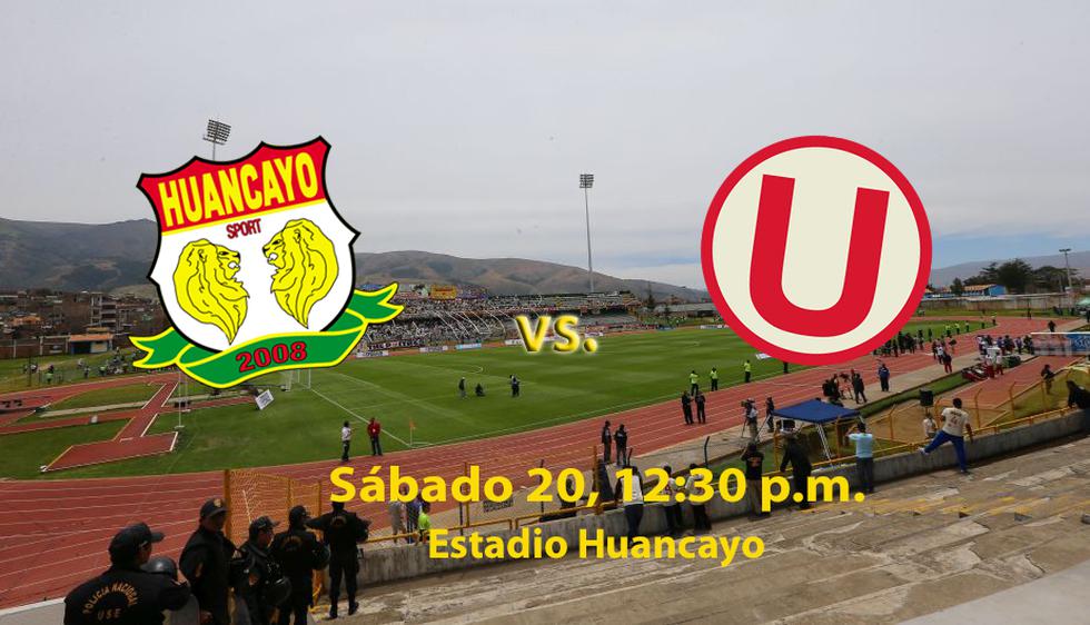 Universitario de Deportes y Sport Huancayo chocan este sábado a las 12:30 p.m. en el estadio Huancayo,