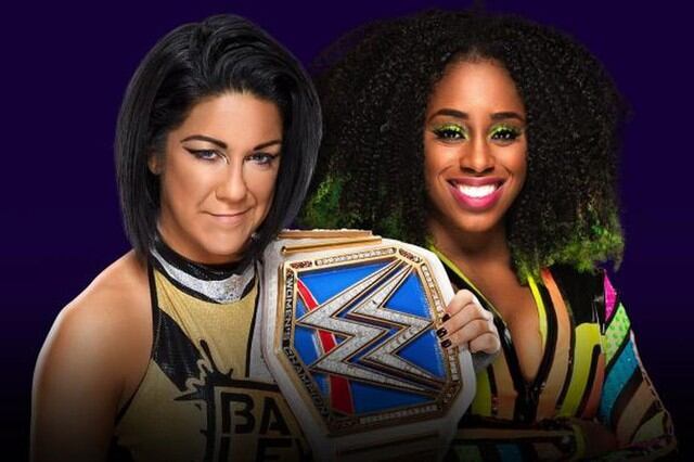 Bayley (c) vs. Naomi por el título femenino de SmackDown. (Foto: WWE)