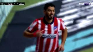 Luis Suárez sigue en racha: se lució con gol ante Valencia y es ‘pichichi’ de LaLiga [VIDEO]