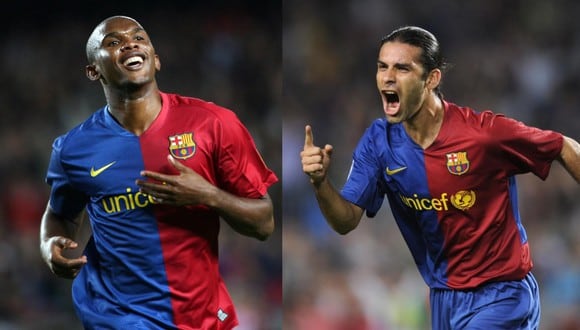 Samuel Eto'o y Rafa Márquez compartieron cinco temporada en el FC Barcelona.
