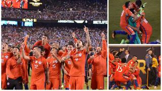 La celebración de Chile tras campeonar la Copa América ante Argentina