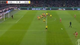 ¡Como con la mano! James Rodríguez y un espectacular pase en el Bayern-Dortmund que terminó en gol