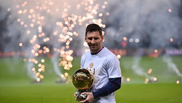 Lionel Messi ganó el lunes su séptimo Balón de Oro, el primero con el PSG. (Foto: AFP)