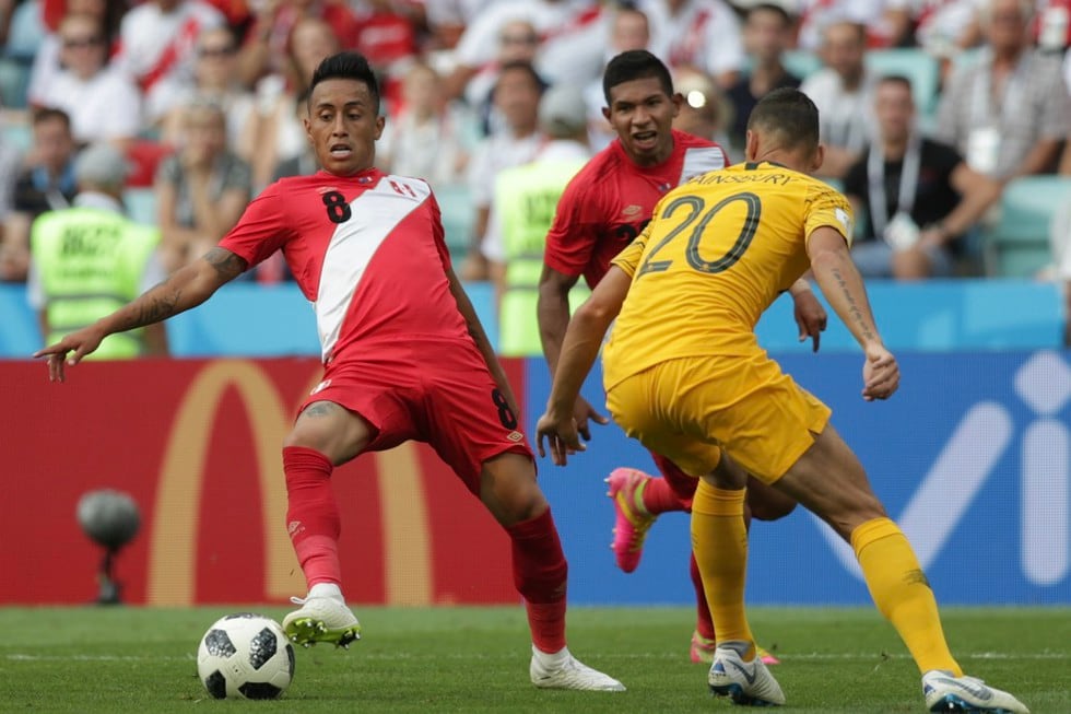 El 26 de junio del 2018, la Selección Peruana derrotó a Australia por 2-0, en partido válido por el Grupo C del Mundial de Rusia. (Foto Difusión FPF)