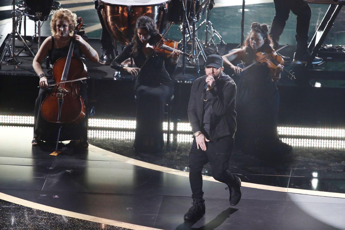 Eminem entonó tras 18 años su tema Los Yourself en la entrega de los Oscar 2020 (Foto: EFE/AFP)