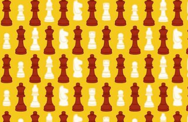 Ubica al rey, al caballo invertido y la torre inclinada oculta entre todas las piezas de ajedrez cuanto antes (Foto: Facebook)