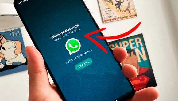 Se trata de un apartado escondido de WhatsApp que te indica la versión exacta de la beta que has descargado. (Foto: Depor)