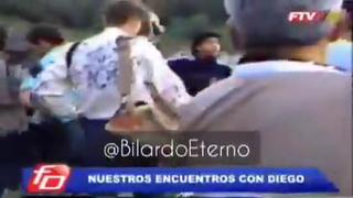 Sale a la luz un video inédito de Maradona: promete patear a los reporteros que se metan a la cancha
