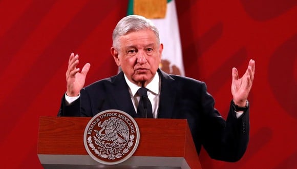 El presidente de México, Andrés Manuel López Obrador (AMLO), habla durante su conferencia de prensa matutina. (EFE/ Jorge Núñez).