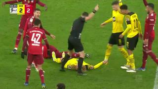 Brandt quedó inconsciente tras golpe de cabeza con Upamecano en Bayern vs. Dortmund [VIDEO]