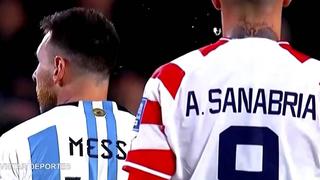 El momento en que Sanabria le escupe a Messi durante el Argentina vs. Paraguay