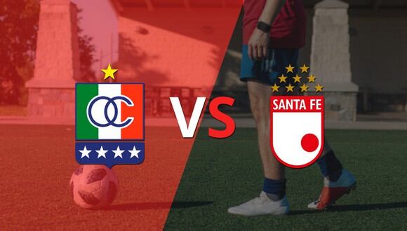 Termina el primer tiempo con una victoria para Once Caldas vs Santa Fe por 1-0