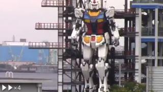 Robot Gundam de 18 metros realiza sus primeros pasos y se vuelve viral