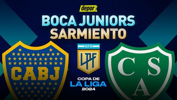 Boca vs. Sarmiento se enfrentan por Copa de la Liga Profesional Argentina. (Diseño: Depor)