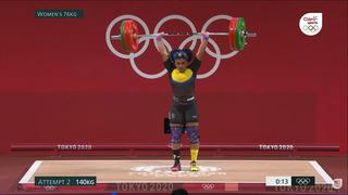 Neisi Dajome se convirtió campeona olímpica en halterofilia de 263 kg en los Juegos Olímpicos Tokio 2020