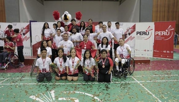 El equipo rojiblanco que compitió en el Perú Parabadminton International 2020. (Foto: IPD)