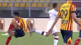 Gianluca Lapadula sufrió terrible lesión y abandonó el Milan-Lecce [VIDEO] 