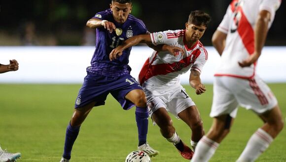 Perú vs. Argentina en partido por Preolímpico Sub-23. (Foto: EFE)