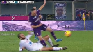 Su tobillo lo pagó caro: la dura entrada contra Ribery que encendió las alarmas en Fiorentina [VIDEO]