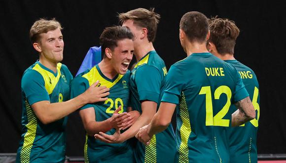 Australia venció 2-0 a Argentina y dio la sorpresa en el debut de Tokio 2020. (Foto: AFP)