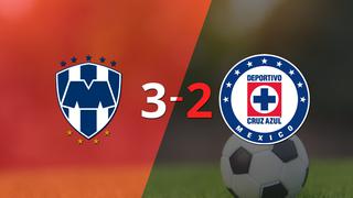 Con una mínima ventaja, CF Monterrey venció a Cruz Azul en un duelo lleno de goles