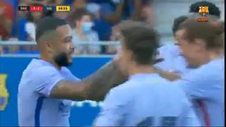Debut con gol: Depay marcó el 3-1 en el amistoso entre Barcelona vs. Girona [VIDEO]