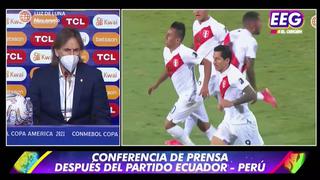 Copa América: Ricardo Gareca se pronuncia en conferencia de prensa tras empate con Ecuador