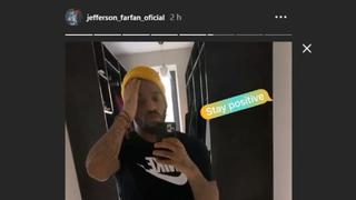 “Mantente positivo”: Jefferson Farfán continúa su recuperación tras ser diagnosticado con coronavirus