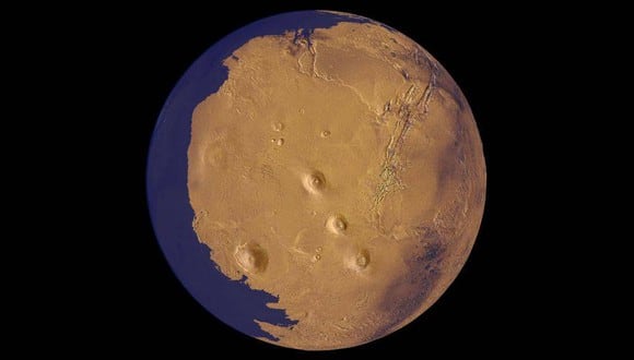 Una figura en la superficie del planeta Marte aparentaba ser el rostro de un oso  (Foto: EFE)