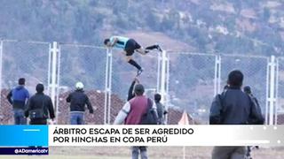 Árbitro escapa de ser agredido por hinchas en Copa Perú